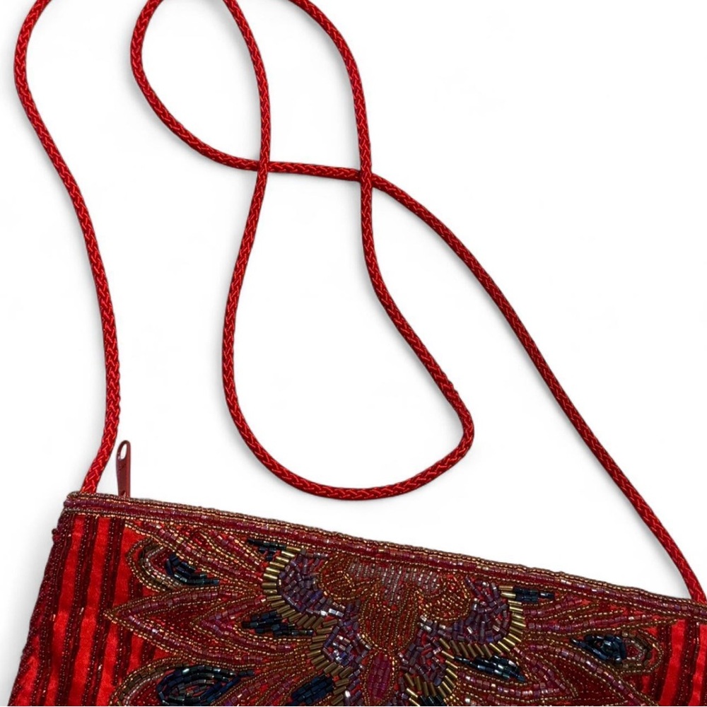 Regale LTD. Red Beaded Clutch